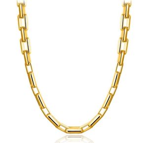 Chaînes de corde à liaison de 9 mm d'épaisseur 18 carats Gold Gold Men Hip Hop Colliers 20 pouces Fashion Luxury Choker Bijoux pour femmes Perfect A2537071