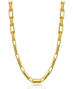 Chaînes de corde à liaison de 9 mm d'épaisseur 18 carats Gold Gold Men Hip Hop Colliers 20 pouces Fashion Luxury Choker Bijoux pour femmes Perfect A8798876