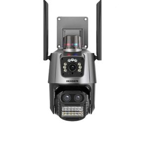 Caméra de sécurité extérieure IP Wifi PTZ 9MP 4K, avec sirène antivol, alarme, double objectif, Zoom 8X, vidéosurveillance sans fil, ICsee