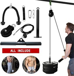 9 stk kabelmachine bijlagen tricep touw kabel pully optioneel voor gym fitnessapparatuur gewichtheffen workout accessoires9313746