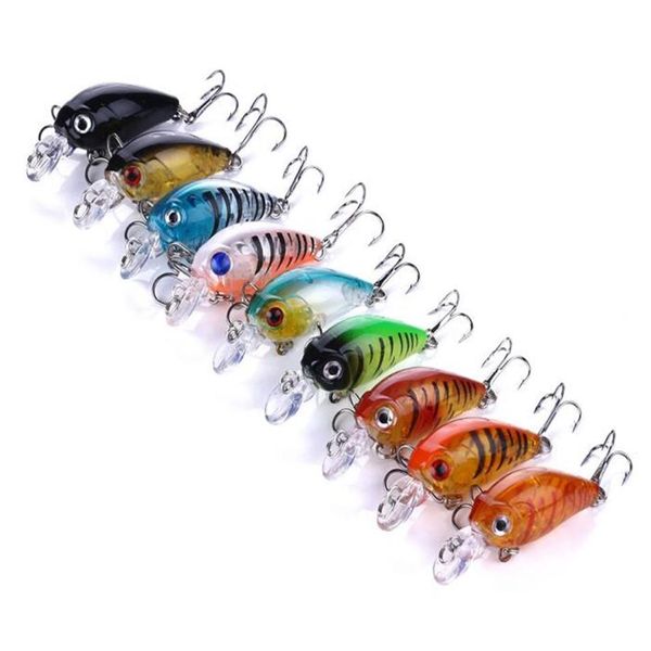 9PCS 4 5cm 4g 1 77in 0 14oz 9colors Rock Mixed señuelo cebo de pesca Cebos duros Cebo biónico Atracción fatal High-quality270M