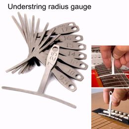 9 stks Guitar Bass Metal onder String Radius Gauge Setup Luthier RVS Set