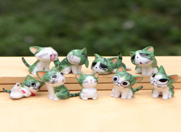 9pcs kawaii fromage chat miniature figurine fée miniatures figurines japonais anime enfants figure mondiale action figures de jouets 9091918