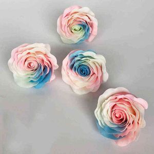 9 pièces/ensemble fleurs diamètre 8cm savon De bain tête De Rose beauté mariage saint valentin cadeau Bouquet décoration de la maison main fleur Art Jabon De Bano De Flores