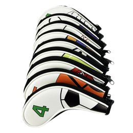 9pcspack Zipper Golf Golf Covers de hierro Juego de planchas impermeables Puttter Putter Putter Guante de manga Boots 240425