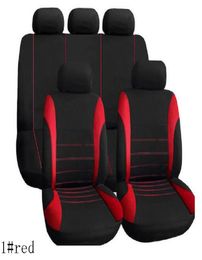 9pcsset ensembles de housses de siège de voiture Universal Fit 5 sièges SUV berlines siège avant élastique lavable respirant bande de mode design5215209