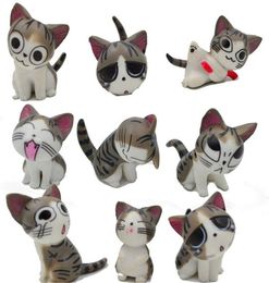 9pcSset Miniature Fairy Figurines mignon mini-chat décor de jardin artificiel micro paysage résine animal zakka cadeaux7907942