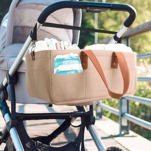 9Sky luiertassen met handvat caddy veranderen luier kinderen opslagcarrier grote pocket baby vilt opslag kwekerij organisator mandje luiertas d240429