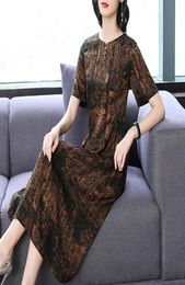 9SQP Hangzhou Silk Long printemps été et nouveau Cloud Yarn Long Jupe Robe Mulberry Silk Fashionable Elegant 2020 Dress1751183