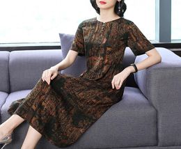 9sqp Hangzhou Silk Long printemps été et nouveau Cloud Yarn Long Jupe Robe Mulberry Silk Fashionable Elegant 2020 Dress6189079
