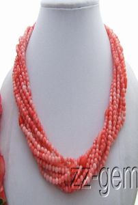 Collar 9Strds Coral Rosa012345678910111213143177496