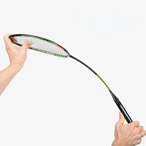 Raquette de Badminton professionnelle en carbone 9U, ultralégère, Force de vitesse 57G, Rqueta Padel, 30 à 32 LBS, cordes gratuites, sac d'origine 240304