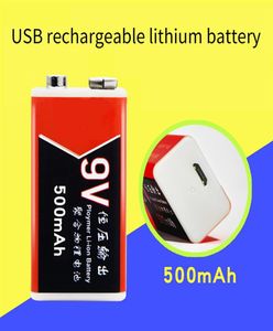 9V 500mAh USB-poort Oplaadbare lithiumbatterijen Speciaal voor multimeter Metaaldetectie-instrument Batterij a085941172