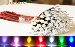 LED 9V12V LED 3 mm préwired préwired Ultra Bright Colors Light LED LED Set Light Light Bulbe blanc 20cm Préwired 100PCSLOT4711446