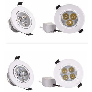 9W 12W LED Downlight Dimable Warm Pure Cool Wit Ingebakte LED LAMP Spot Licht AC85-265V272Q