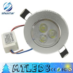 9W LED Inbouwplafond Down Licht 85-265 V LED-lampen Lampen Downlights 300-400LM 10 STKS GRATIS VERZENDING