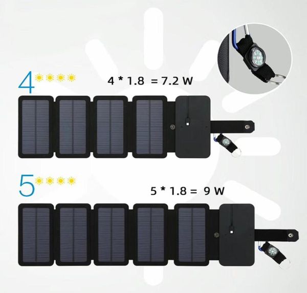 Chargeur de panneaux solaires Mono 9W, Portable, extérieur, d'urgence, 5v 2a, pour téléphones portables, tablettes, 9244886