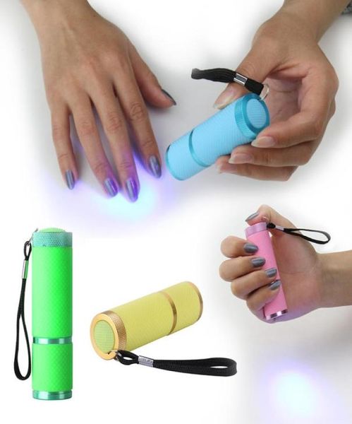 9W sèche-ongles Mini lampe de poche LED lampe UV Portable pour sèche-ongles Gel durcissement sèche-linge lampe de polymérisation 2662892