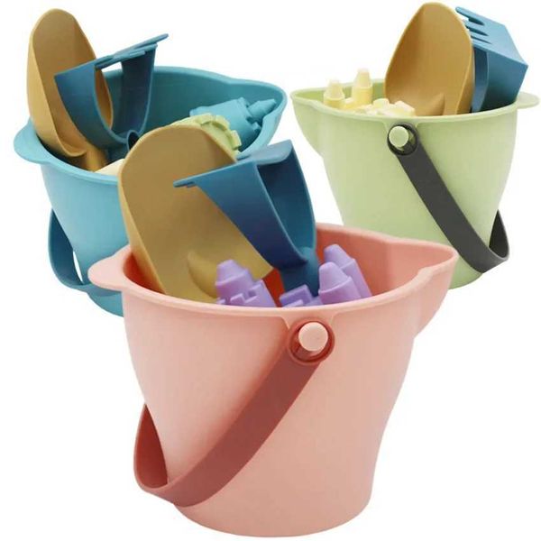 9WP6 Sable Play Water Fun Sand Digging Bucket Set Children Sand Scoop Summer Toy Beach Toys Box for Kids Outdoor Baby Educational Interactive Gift D240429