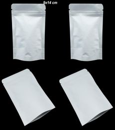 9x14cm tiennent des sacs d'emballage de fermeture à glissière de feuille de Mylar de papier kraft blanc refermable en papier d'aluminium anti-odeur pochette alimentaire feuille Doypack 421794094