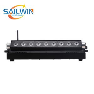 9x18w RGBAW UV Wireless Dmx Battery Operated Led Light Bars 6 in1 Led Wall Washer