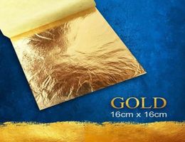 9x9cm 100 hojas prácticas Hoja de oro brillante puro para la funda de dorado líneas de la pared artesanía de la pared decoración 50 otras artes y 8183854