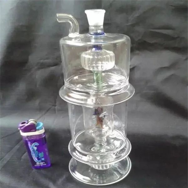 A 016 hauteur Bongglass Klein Recycler plates-formes pétrolières conduite d'eau pomme de douche Perc Bong tuyaux en verre narguilés citrouille ZZ