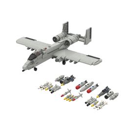 A-10 Thunderbolt II Plan d'attaque de Warthog 1:35 Kit de bloc de construction à l'échelle Aircraft avion Fonter Fight Brick Model Kid Toy Gift