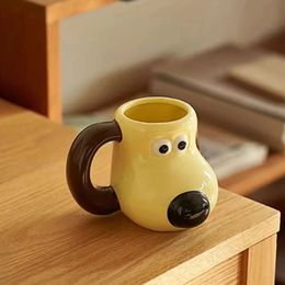 A 520ml large capacity paw dog ceramic mug cartoon creative coffee cup office drinking household suitable for childrens 240522