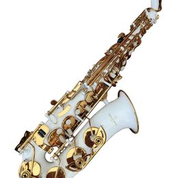 Saxofón Alto blanco A 992, instrumentos musicales de saxofón con laca dorada de alta calidad con boquilla, accesorios, envío gratis