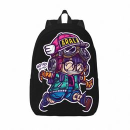 a-arales Dr Slump Sac à dos Anime Funny Robot Femelle Polyester Sacs à dos de voyage Esthétique Sacs d'école secondaire Sac à dos Cadeau de Noël F0RO #