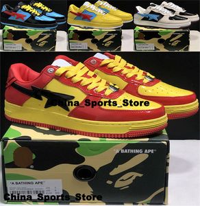 A Bathing Ape BapeSta Low Us 13 Dames Maat 13 Sneakers Heren Schoenen Casual Hardlopen Designer Us13 Jeugd Us12 Trainers Eur 47 Zwart Rood Geel Us 12 Groen Big Size 12 Skate