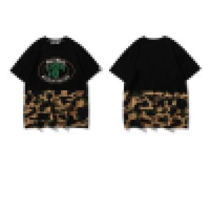 A Bathing Ape T-shirt col rond camouflage de marque tendance pour homme patchwork spécial corps