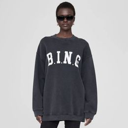 A Bing Tyler Designer Sweatshirts Black Sport Classic LETTER COTTON PAULLOVER PAUTER CASSOCUST