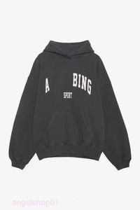 A Bing Women Designer AB Lettre à sweat à sweat imprimé Wash Water Stirfre Sweatshirt Snowflake Loose Pullover Femme 1413