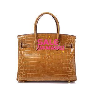 Un sac de luxe Birknns Real Fashion Crocodile Cuir Sac One épaule Straddle Cow Hide Femme's Mandsbag Z1GD