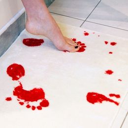 Een bloedbadmat voetafdrukken niet -slip creatieve tapijt kamerproducten y200407