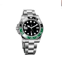 Une toute nouvelle montre gmt pour homme 41mm Vert noir céramique Sprite cercle Mécanique cal 3186 Automatique Saphir hommes hommes b p Montre-bracelet 2453