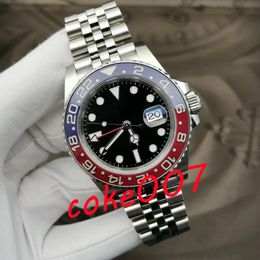 Un nuevo reloj para hombre GMT I 40 mm Pepsi Ceramic 126710 BLRO Pulsera de acero inoxidable Jubileo Mecánico (Automático) 3285 Reloj de pulsera