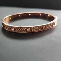 Un bracelet classique Cartres 021V or haute version large dix diamants bracelet CNC tournevis de précision Snap Full Sky Star Series Nail i