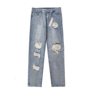 Une collection de pantalons longs brodés réfléchissants à double fil FOG avec jambes fuselées pour jeans décontractés, nouvelle collection automne et hiver 2022