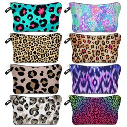 A Collection Of Amazon High-definition Hot-selling Leopard Print Digital Print Cosmetic Bags European And American Ladies Storage Toiletry C