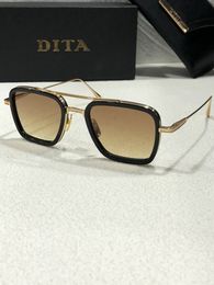 Een Dita Flight 006 Top Original Designer Zonnebril voor heren zonnebril man modieus retro luxemerk brilmode modeontwerp dames zonnebril metaal met kast