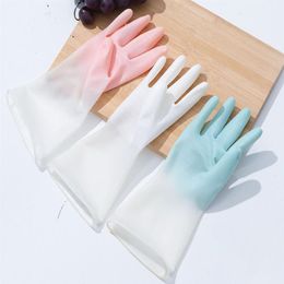 Une douzaine de 20 paires de gants de vaisselle de ménage de cuisine femmes en peluche durable imperméable à l'eau d'hiver résistant à l'usure ménage 2829