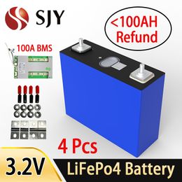 A Grade LifEPO4 100AH 105AH 3.2V Lithium Iron Phosphate Battery Cell pour bricolage 12V 24V 36V 48V Batterie Pack local Warehosue