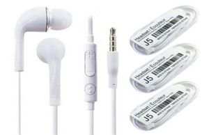 Un écouteur stéréo J5 de haute qualité 35mm écouteurs plats à nouilles intra-auriculaires avec télécommande micro pour Samsung S4 S5 S6 S73485180