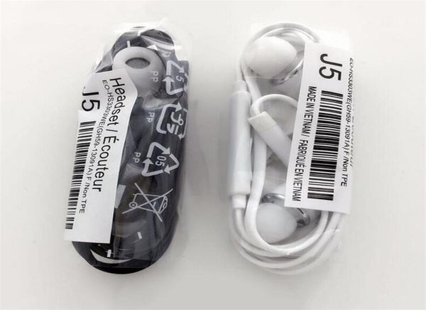 Un écouteur stéréo J5 de haute qualité 35mm écouteurs plats à nouilles intra-auriculaires avec télécommande micro pour Samsung S4 S5 S6 S71238906