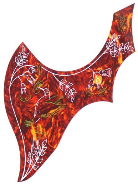 Un colibrí Flores Folk Guitar Guitar Pickguard Pick Guard Antiscratch Plate Guitar Pats Accesorios9379311