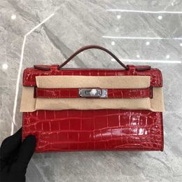 A Kaily Sac de luxe printemps été nouvelle génération 2023 Mini Crocodile bandeau de poche couche peau de vache une épaule bandoulière tendance des femmes HNL7