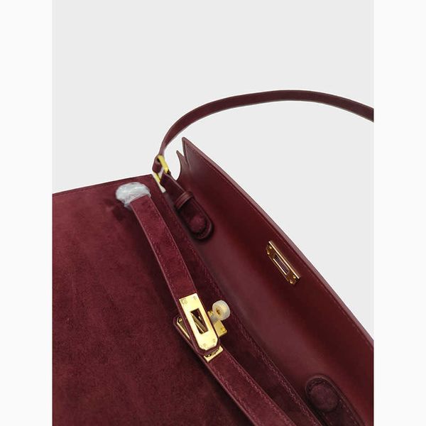 A Kely'sbag Automne et Hiver Sac en Daim 2024 Nouveau Sac sous les Bras en Cuir véritable Méthode Stick Bag Mode Polyvalent Une épaule Sac à bandoulière pour Femmes